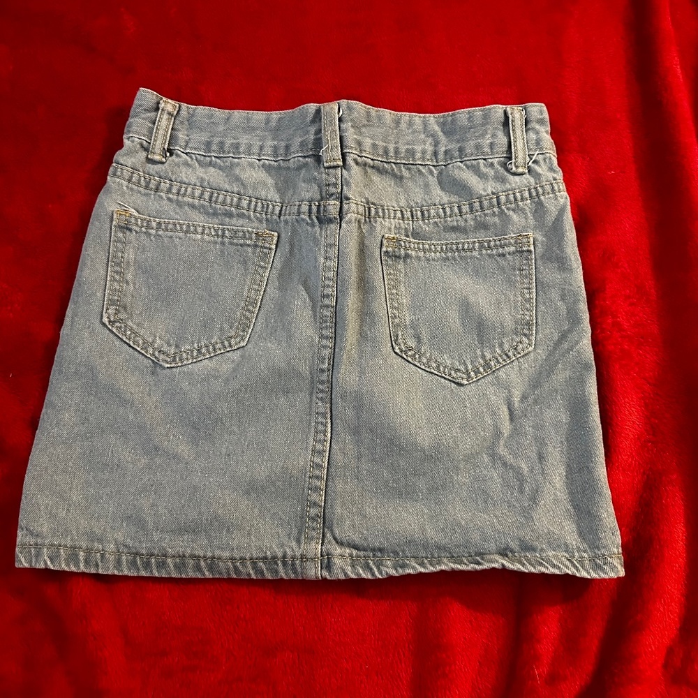 Jean mini skirt